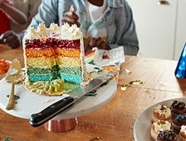 Kids rainbow birthday cake