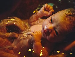 Baby born in water