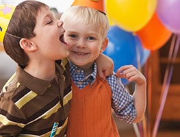 Kids playing party games